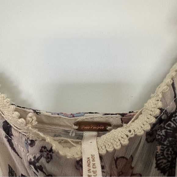 Free People Cream Puff Sleeve Floral Bodysuit - Picture 5 of 12